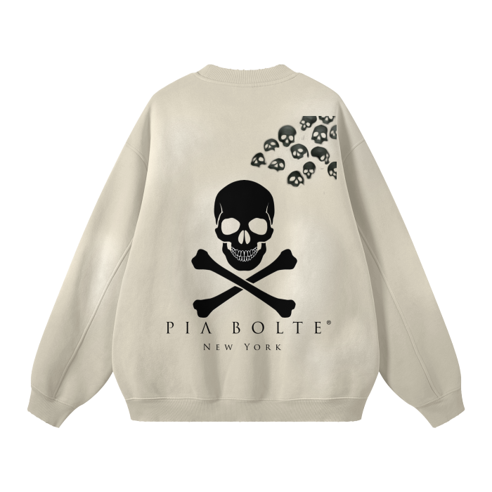 Sweatshirt LA beige pink SKULL