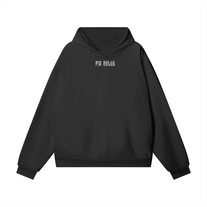 WINTER Hoodie LA black white fleece 460g