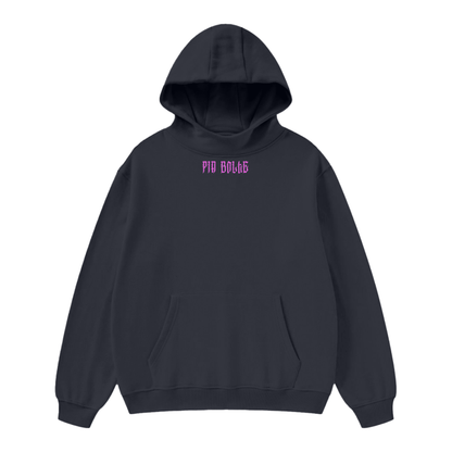 WINTER Hoodie LA black pink fleece