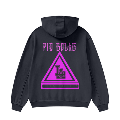 WINTER Hoodie LA black pink fleece