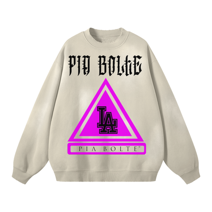 Sweatshirt LA beige pink SKULL