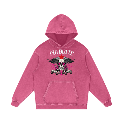 Hoodie washed oversized Skull & Bunny