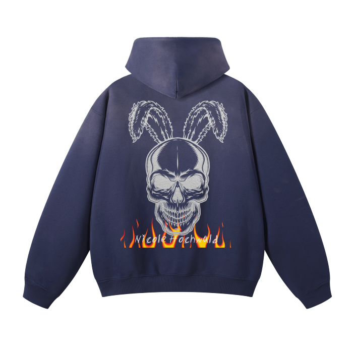 Nicole Hochwald Hoodie Fleece dark blue Skull