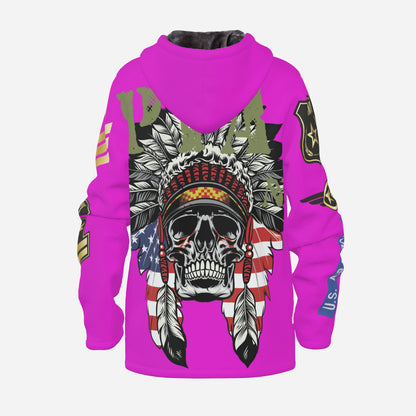 Hoodie Jacket purple Skull Indianer ᴸᴵᴹᴵᵀᴱᴰ