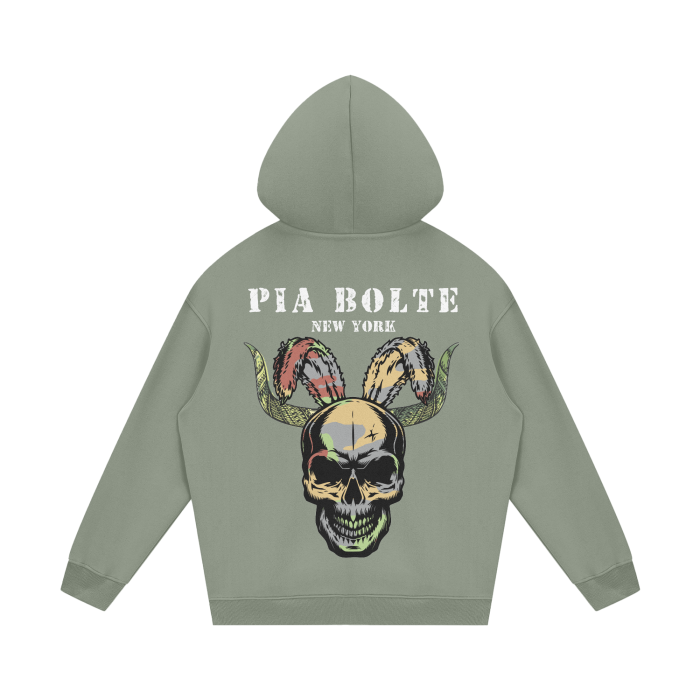 Hoodie grey LOVE Skullbunny (unisex) ᴸᴵᴹᴵᵀᴱᴰ