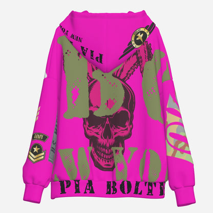 Hoodie pink Skull Indianer U.S. Army ᴸᴵᴹᴵᵀᴱᴰ