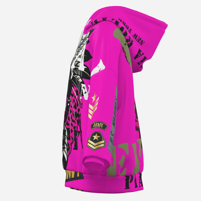 Hoodie pink Skull Indianer U.S. Army ᴸᴵᴹᴵᵀᴱᴰ