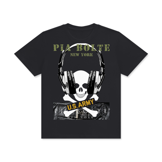 Tshirt black Skull headphones (unisex) ᴸᴵᴹᴵᵀᴱᴰ