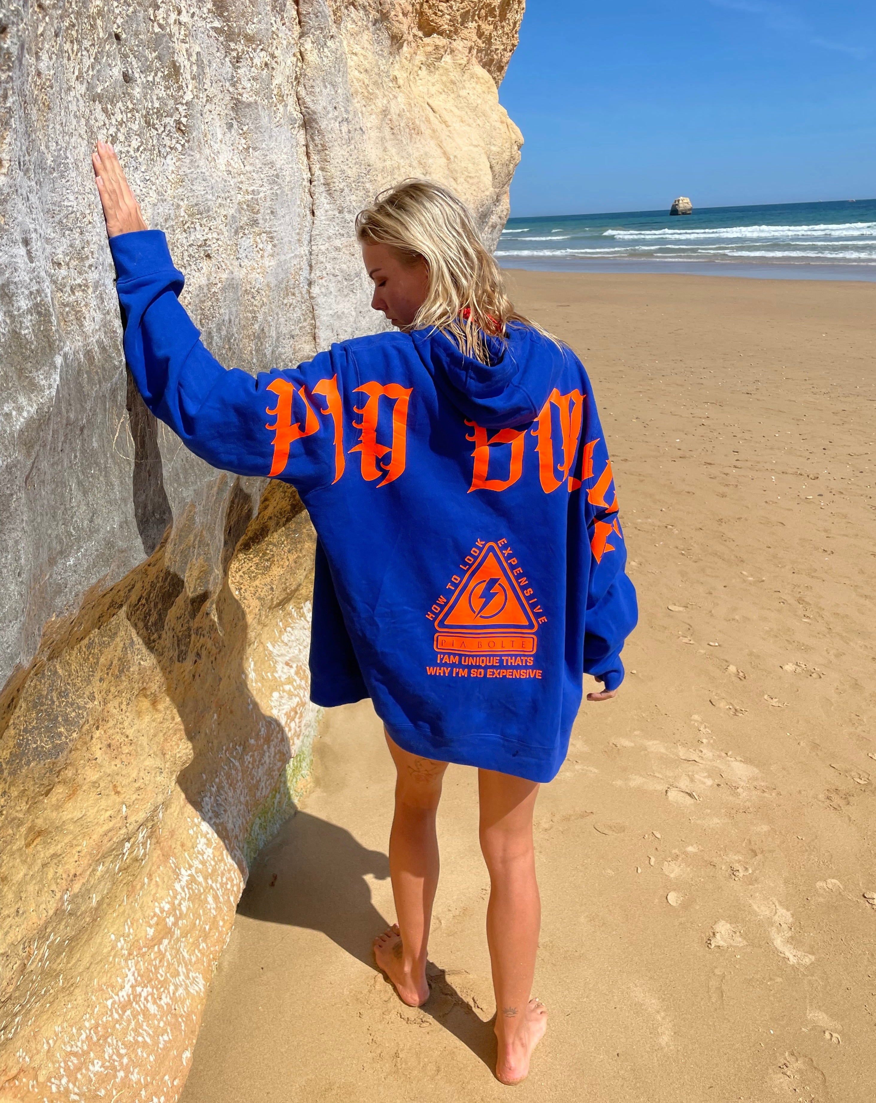 Royal blue cheap and orange hoodie